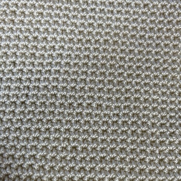 Croft & Barrow Purse Tote Bag Natural Woven Dual Handles Zipper Cream New - Picture 6 of 9